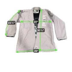 Raven Fightwear Men’s Thor Nordic Uniform Premium BJJ Gi Grey A3t1 Top A2t1 Bott