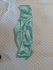 Satin Uniform, tai chi kung fu wing chun, top pants belt, green, short sleeve