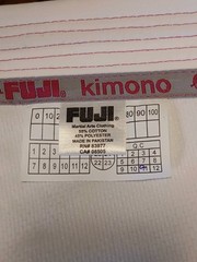 Fuji Kimono GI Jiu Jitsu MMA Womens WC2 Top White With Pink Ribbon And Flowers