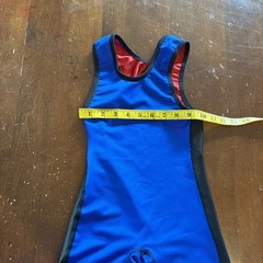 Adidas Singlet Wresting Uniform Jersey reversible Blue Red. Youth Small