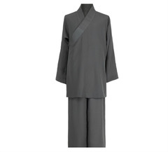 STOCK Buddhist Shaolin Monk Robe Linen Kung Fu Suit Meditation Uniforms Full Set