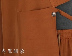Buddhist Shaolin Monk Robe Full Set Meditation Uniforms Linen Kung Fu Suit Gift