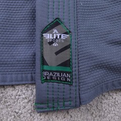 Elite Sports Gi Size A5 BJJ Jiu Jitsu Top Only Training Kimono Gray Green NWT
