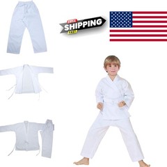 Professional White Karate Uniform for All Sizes Includes Free Belt with Purchase