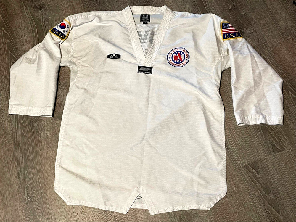 Best Sang Moo Sa Martial Arts US World Class Taekwondo uniform GI shirt adult 7