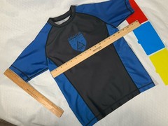 Jiu-Jitsu Gi Uniform Rash Guard Blue/Black Youth Large Made in USA