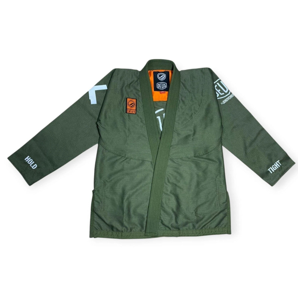 Shoyoroll x Deus Ex Machina BJJ Gi 450 GSM Kimono Black and green SuiT With Bag