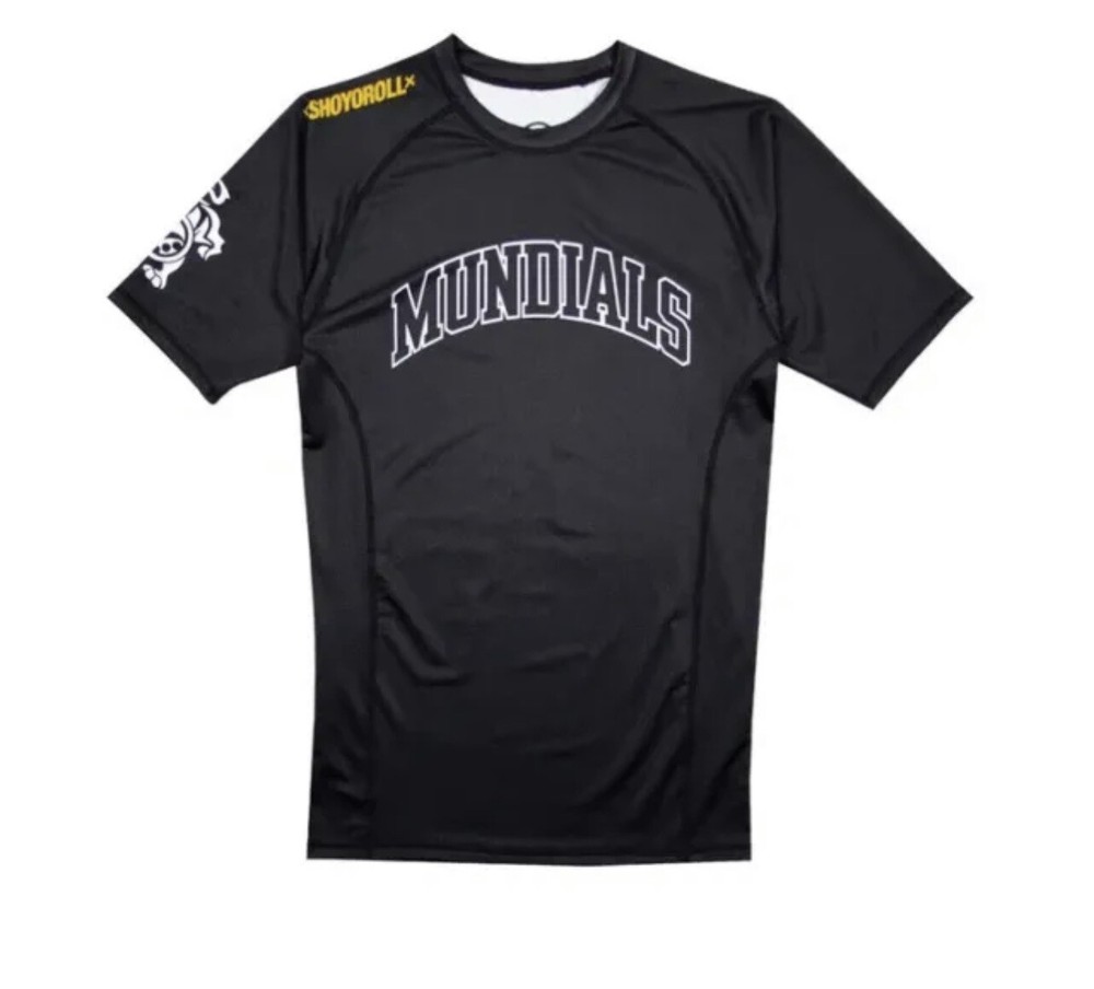 Shoyoroll 2023 Mundials BJJ Rash Guard SS Black Xtra Large (XL) Brand New