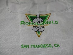 Romulo Melo Brazilian Jiu-Jitsu Gi Jacket Mens Small White A1 Patch Logo