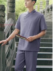 New Women Chinese Martial Arts Wushu Tai Chi Yoga Set Linen Kung Fu Suit Uniform