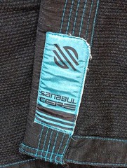 Sanabul Jacket Top Adult’s Size A1 Black And Teal Gi Jiu Jitsu Martial Arts GUC