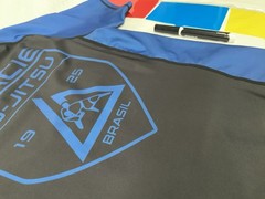 Jiu-Jitsu Gi Uniform Rash Guard Blue/Black Youth Large Made in USA