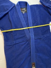Gi Kimono Ghee Pants Judo Set Jiu Jitsu Karate Blue Scramble Adult 32×32 Large