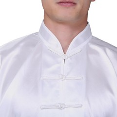 Luxurious Unisex Long Sleeve Tai Chi Uniform Set in Korean Silk – Size XX-Large