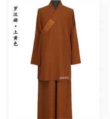 Buddhist Shaolin Monk Robe Full Set Linen Kung Fu Suit Meditation Uniforms