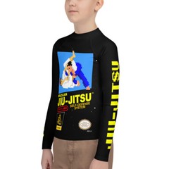 Brazilian Jiu-Jitsu 8-bit MMA BJJ Rash Guard No Gi Yellow Belt Youth Kid Child