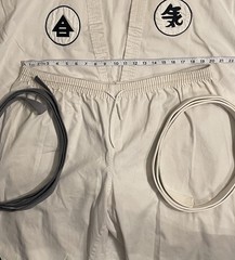 Vintage Karate MMA Martial Arts Men’s Top/Bottom Sun Choi Sz 7 Patches/Belts