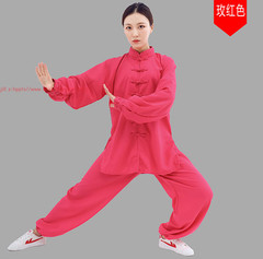 Unisex Cotton Kung Fu Tai Chi Uniform Morning exercise martial arts Clothes Suit