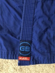 Gracie Barra Equipe GB Jiu Jitsu Kimono Top Youth Y5 Blue Marital Arts MMA