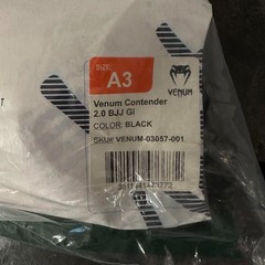 Venum Contender 2.0 Brazilian Jiu-Jitsu Gi – Size A3, Black