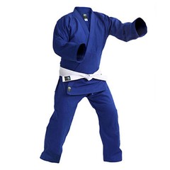Judo Ultimate Double Weave Preshrunk Uniform Dobok Gi Adult Kid Jiu Jitsu Blue
