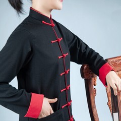 Tai Chi Clothes Martial Art Uniform Wushu Clothing Kung Fu Dress Unisex Black