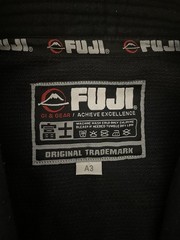 Fuji Gi & Gear Jacket A3 Black Kimono Top Only BJJ Jacket Jiu Jitsu Martial XL