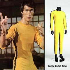 Bruce Lee Kung Fu Jumpsuit Classic Yellow Sportswear Death Of Games Battles Suit
