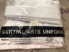 Karate Martial Arts Uniform Size 0000 Child Youth -Tunic Pants Belt White New