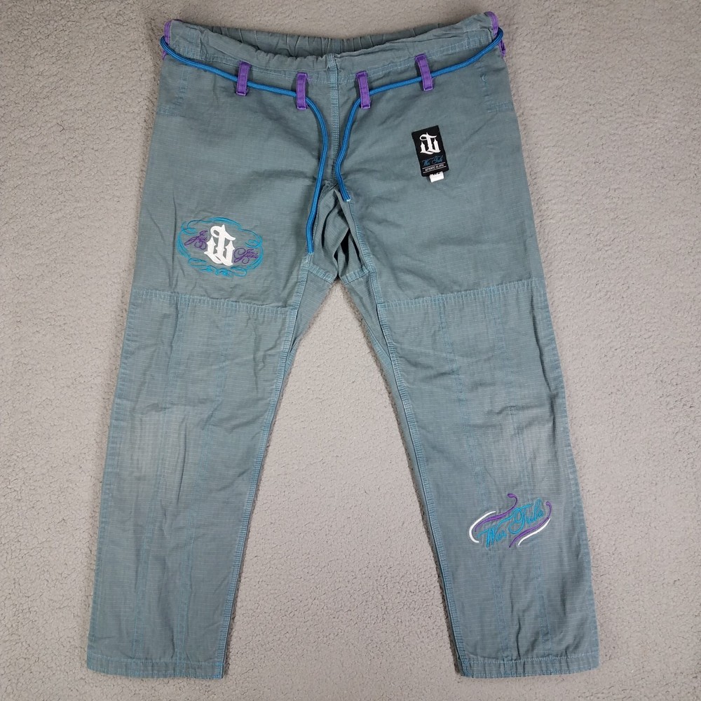 War Tribe Jiu Jitsu Pants W2 Gi Zubon Ripstop Blue 29″ Martial Arts