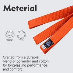 Orange Karate Belt 2″ Martial Arts Rank Belt Taekwondo Judo Aikido Kids & Adult