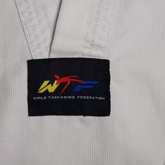 Adidas World Taekwondo Federation Uniform Gi Top Shirt 150cm White