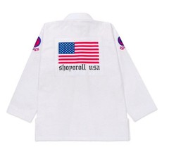 Shoyoroll- WHITE Jiu Jitsu Uniform Batch #151: 24 Americana Kimono BJJ 450 GSM
