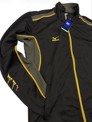 Mizuno Quick Dry Tracksuit Set Black Gold Men XL Jacket Pants New Tags Japan