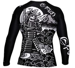 New Fuji Samurai Code MMA BJJ Jiu Jitsu LongSleeve Long Sleeve LS Rashguard Rash