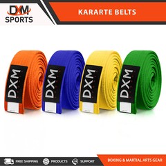 Pack of 4 Karate Belts Solid Double Wrap Martial Arts Rank Belts Taekwondo Judo