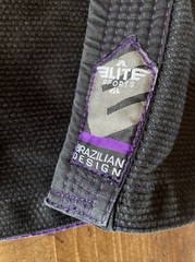 ELITE Jiu-jitsu Gi Youth Size C1 Black BJJ Uniform Coat Top Kids Purple MMA