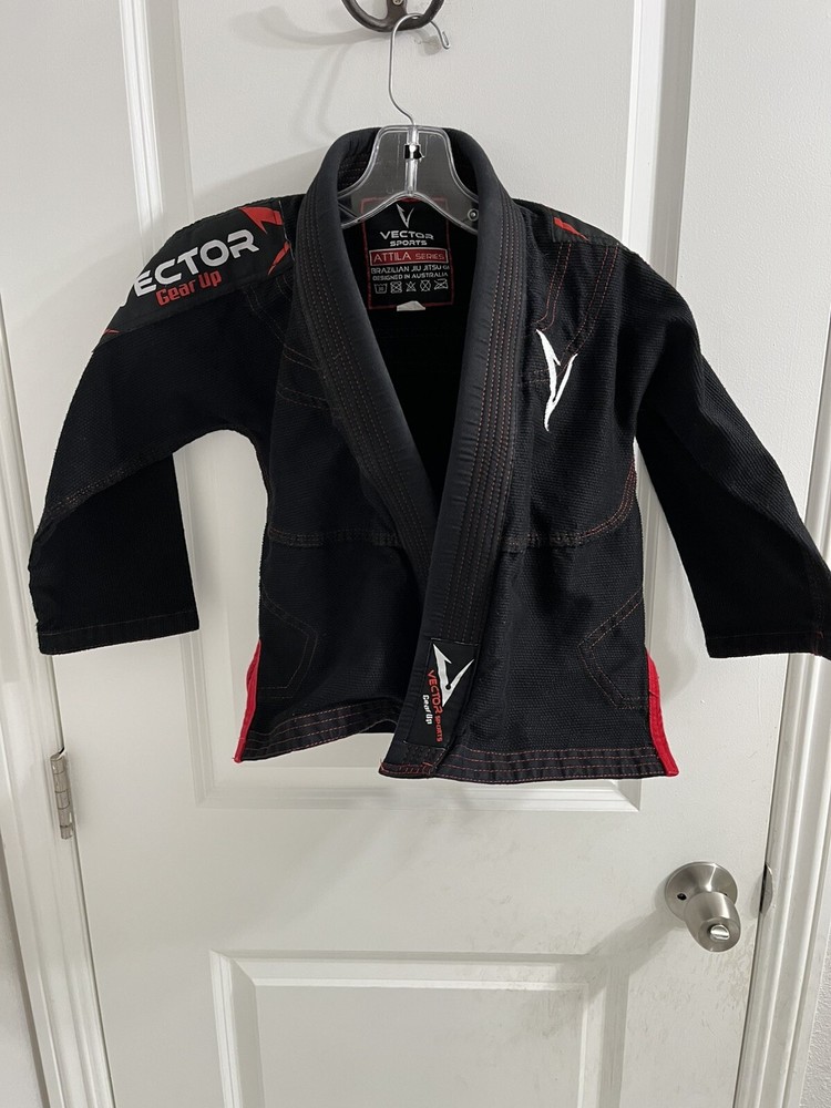 Vector Sports Gear Attila Black Brazilian Jiu Jitsu Gi Top Only – Kids Size K1