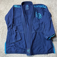 Sanabul BJJ Jiu Jitsu Gi Uniform Set Mens A3 Blue Kimono Jacket Pants