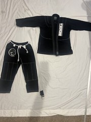 Youth Gear Ju Jitsu Gi Fightwear Size A1 Jacket , Pants Size A-0 Black NXG.