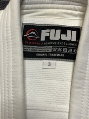 Fuji Gi White Jiu Jitsu MMA Kimono Top BJJ Martial Arts Single Weve No Belt Sz 3