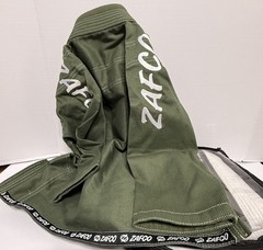 Zafco Green Jiu Jitsu BJJ Gi Size K-0 Boys Girls White Belt New In Bag