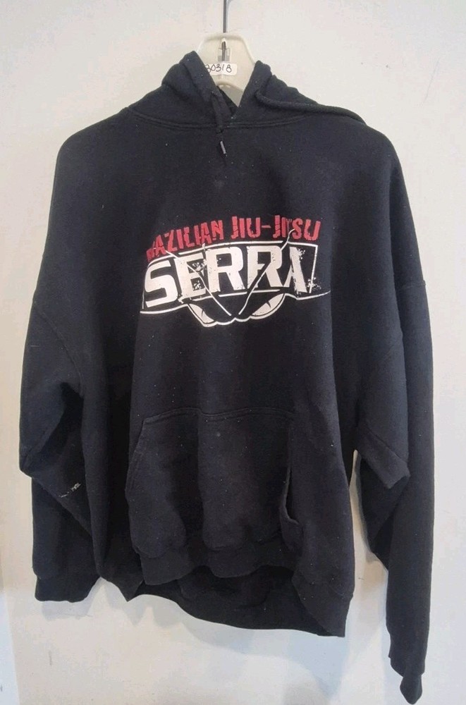 Serra Brazilian Jiu Jitsu Sweatshirt Men’s XL Black Gilden Hooded Pullover
