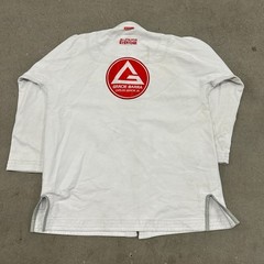 Gracie Barra GB Equipe Storm Jiu-Jitsu Kimono Jacket Mens A5 White Open Front