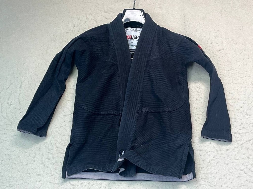 Maeda Red Label 3.0 Jiu Jitsu Gi Black Kids Top Only Size M0