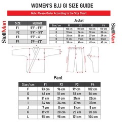 Stellman Core Brazilian Jiu Jitsu Women Black Grappling Fighting Uniform BJJ Gi