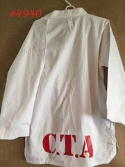 Vision martial arts shirt 4/180 Taekwondo High Performance C.T.A. white cotton