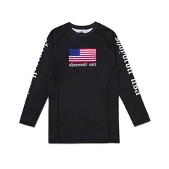Shoyoroll Batch #151 24 American Rash Guard LS & Training Fitted Shorts JiuJitsu