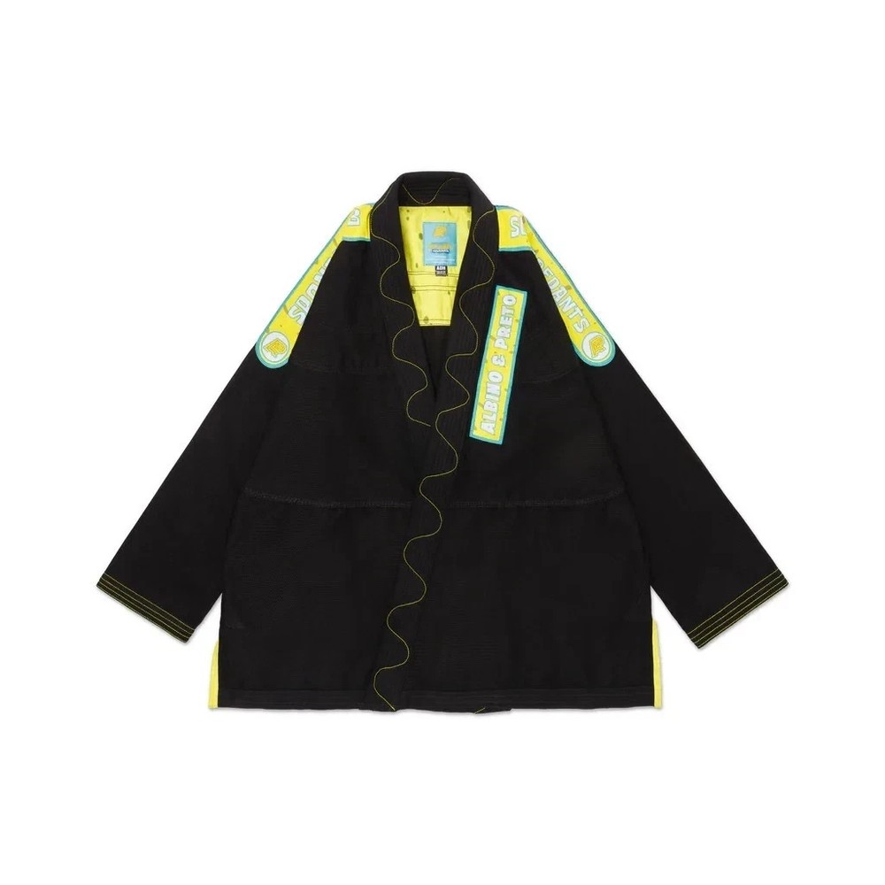 Albino & Preto SpongeBob Adult 2 Premium BJJ Gi – Black 450 GSM Jiu Jitsu Kimono