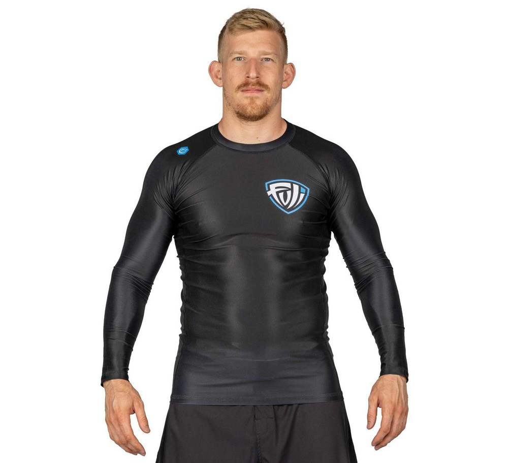 Fuji Valiant Strength MMA BJJ LongSleeve Long Sleeve LS Rashguard – Black/Blue